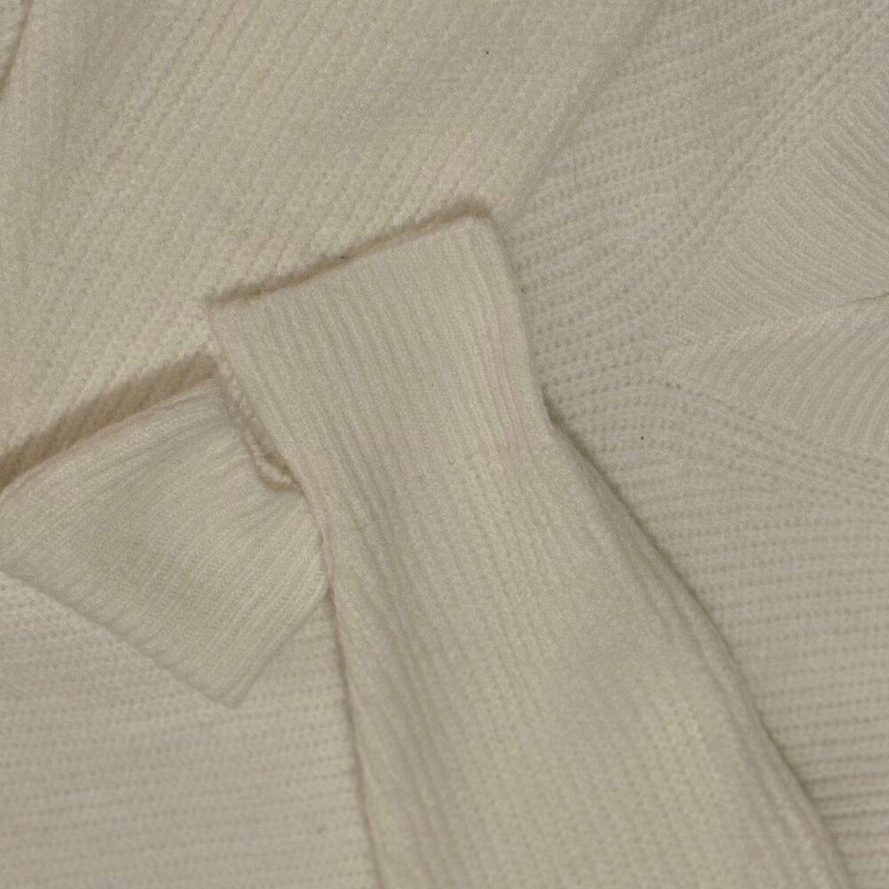 Pinch V-Neck Sweater – Size Small – Cream - Picture 2 of 5